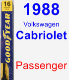 Passenger Wiper Blade for 1988 Volkswagen Cabriolet - Premium