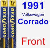 Front Wiper Blade Pack for 1991 Volkswagen Corrado - Premium