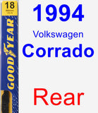 Rear Wiper Blade for 1994 Volkswagen Corrado - Premium