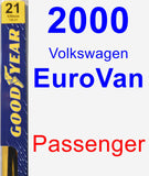 Passenger Wiper Blade for 2000 Volkswagen EuroVan - Premium