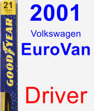 Driver Wiper Blade for 2001 Volkswagen EuroVan - Premium