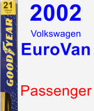 Passenger Wiper Blade for 2002 Volkswagen EuroVan - Premium