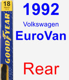 Rear Wiper Blade for 1992 Volkswagen EuroVan - Premium