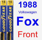 Front Wiper Blade Pack for 1988 Volkswagen Fox - Premium