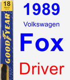 Driver Wiper Blade for 1989 Volkswagen Fox - Premium