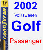 Passenger Wiper Blade for 2002 Volkswagen Golf - Premium