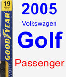 Passenger Wiper Blade for 2005 Volkswagen Golf - Premium