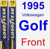 Front Wiper Blade Pack for 1995 Volkswagen Golf - Premium