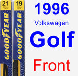 Front Wiper Blade Pack for 1996 Volkswagen Golf - Premium