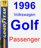 Passenger Wiper Blade for 1996 Volkswagen Golf - Premium