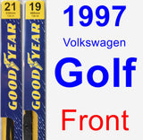 Front Wiper Blade Pack for 1997 Volkswagen Golf - Premium