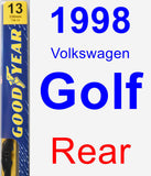 Rear Wiper Blade for 1998 Volkswagen Golf - Premium