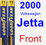 Front Wiper Blade Pack for 2000 Volkswagen Jetta - Premium