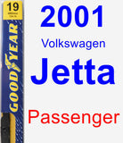 Passenger Wiper Blade for 2001 Volkswagen Jetta - Premium