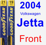 Front Wiper Blade Pack for 2004 Volkswagen Jetta - Premium