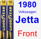 Front Wiper Blade Pack for 1980 Volkswagen Jetta - Premium