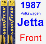 Front Wiper Blade Pack for 1987 Volkswagen Jetta - Premium