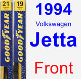 Front Wiper Blade Pack for 1994 Volkswagen Jetta - Premium