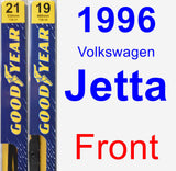 Front Wiper Blade Pack for 1996 Volkswagen Jetta - Premium