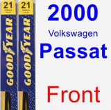 Front Wiper Blade Pack for 2000 Volkswagen Passat - Premium