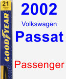 Passenger Wiper Blade for 2002 Volkswagen Passat - Premium