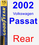 Rear Wiper Blade for 2002 Volkswagen Passat - Premium