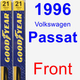 Front Wiper Blade Pack for 1996 Volkswagen Passat - Premium