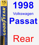 Rear Wiper Blade for 1998 Volkswagen Passat - Premium