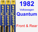 Front & Rear Wiper Blade Pack for 1982 Volkswagen Quantum - Premium