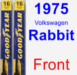 Front Wiper Blade Pack for 1975 Volkswagen Rabbit - Premium