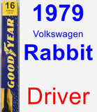 Driver Wiper Blade for 1979 Volkswagen Rabbit - Premium