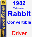 Driver Wiper Blade for 1982 Volkswagen Rabbit Convertible - Premium