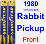 Front Wiper Blade Pack for 1980 Volkswagen Rabbit Pickup - Premium