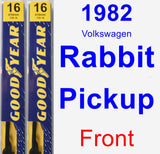 Front Wiper Blade Pack for 1982 Volkswagen Rabbit Pickup - Premium