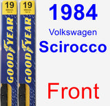 Front Wiper Blade Pack for 1984 Volkswagen Scirocco - Premium