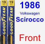 Front Wiper Blade Pack for 1986 Volkswagen Scirocco - Premium