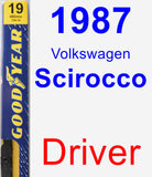 Driver Wiper Blade for 1987 Volkswagen Scirocco - Premium