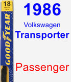 Passenger Wiper Blade for 1986 Volkswagen Transporter - Premium