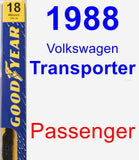 Passenger Wiper Blade for 1988 Volkswagen Transporter - Premium