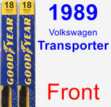 Front Wiper Blade Pack for 1989 Volkswagen Transporter - Premium