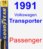 Passenger Wiper Blade for 1991 Volkswagen Transporter - Premium