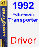 Driver Wiper Blade for 1992 Volkswagen Transporter - Premium