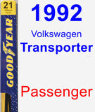 Passenger Wiper Blade for 1992 Volkswagen Transporter - Premium