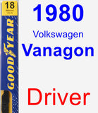 Driver Wiper Blade for 1980 Volkswagen Vanagon - Premium