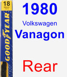 Rear Wiper Blade for 1980 Volkswagen Vanagon - Premium