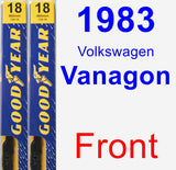 Front Wiper Blade Pack for 1983 Volkswagen Vanagon - Premium