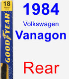 Rear Wiper Blade for 1984 Volkswagen Vanagon - Premium