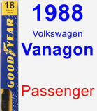 Passenger Wiper Blade for 1988 Volkswagen Vanagon - Premium