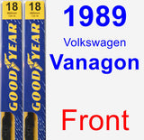 Front Wiper Blade Pack for 1989 Volkswagen Vanagon - Premium