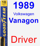 Driver Wiper Blade for 1989 Volkswagen Vanagon - Premium